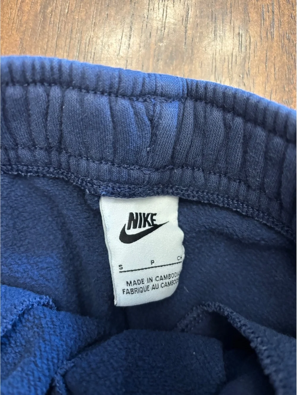 Nike Kids Navy Fleece Cargo Jogger Sweatpants Size Small S Drawstring